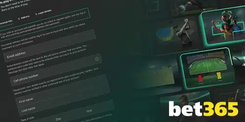 bet365 sportsbook banner showing the sign-up process