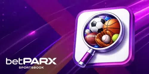 betPARX banner showing an assortment of balls on a white surface