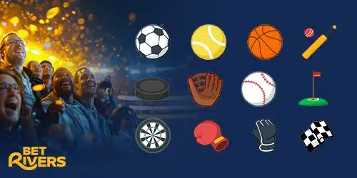 BetRivers sportsbook banner showing the various available sports