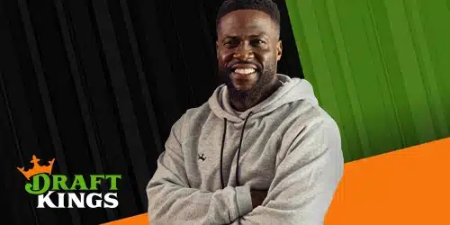 Draftkings Sportsbook banner showing Kevin Hart